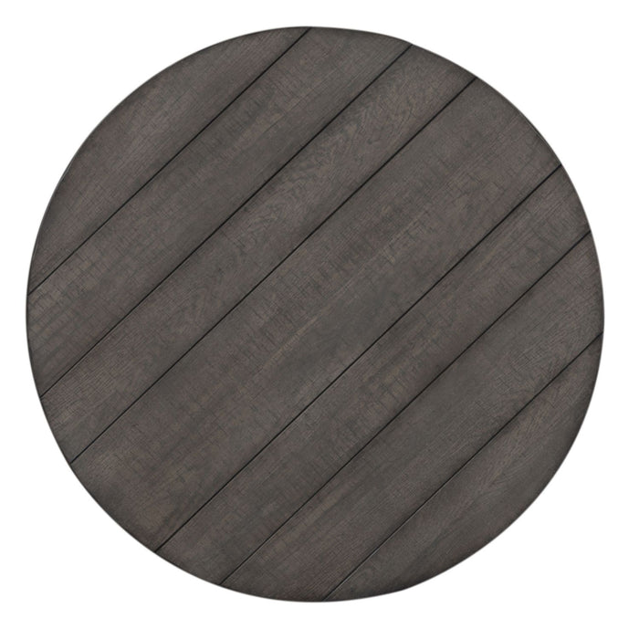 Modern Farmhouse Splay Leg Round Cocktail Table in Dusty Charcoal