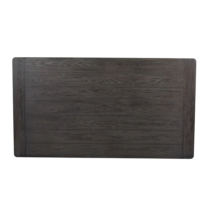 Allyson Park Rectangular Leg Table in White with Charcoal image