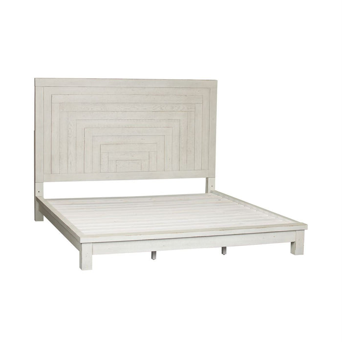 Liberty Modern Farmhouse Queen Platform Bed in White