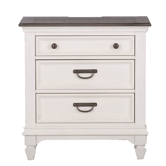 Allyson Park King California Panel Bed, Dresser & Mirror, Night Stand