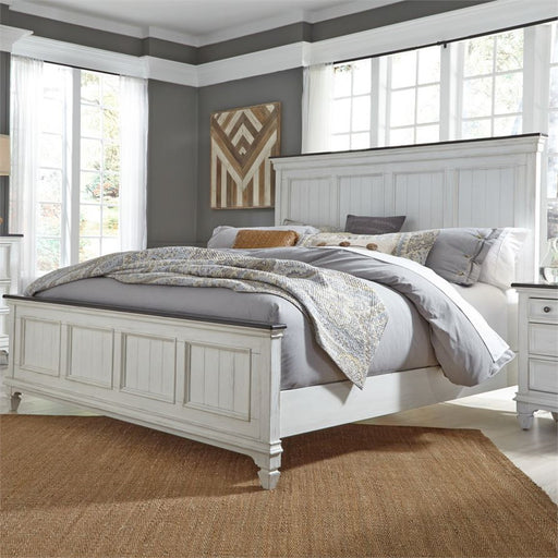 Liberty Furniture Allyson Park Full Panel Bed in Wirebrushed White image
