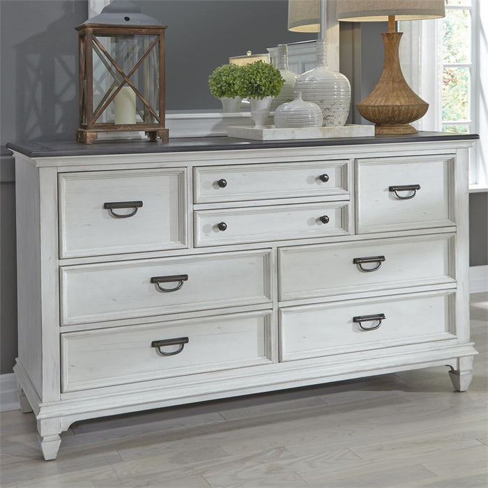 Liberty Furniture Allyson Park Drawer Dresser in Wirebrushed White