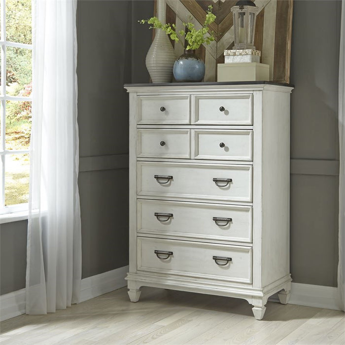 Liberty Furniture Allyson Park Drawer Chest in Wirebrushed White