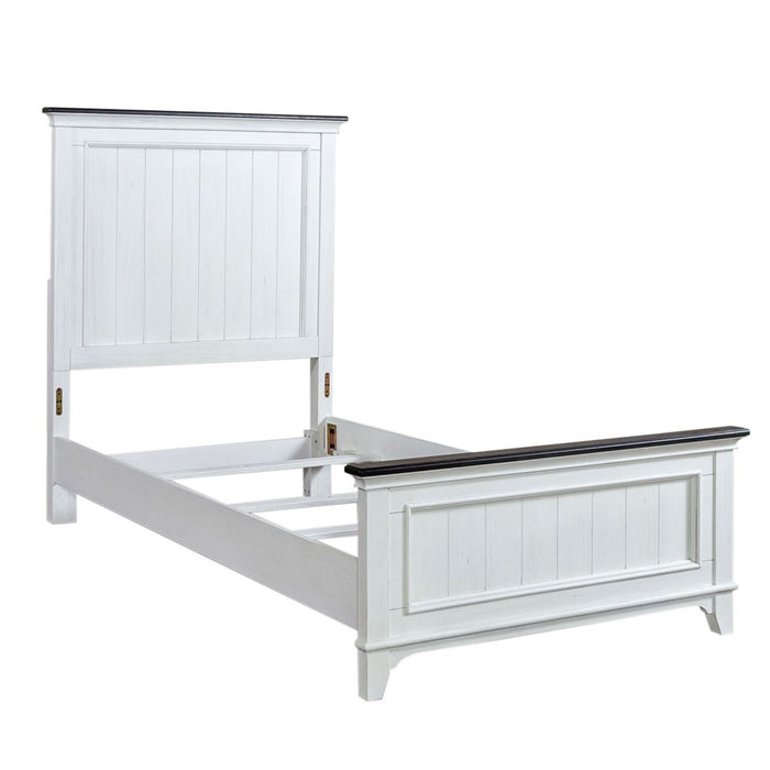 Liberty Furniture Allyson Park Twin Panel Bed in Wirebrushed White EST SHIP TIME APPX 4 WEEKS