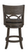 Manchester 24" Counter Stool W/Black Pu Cushions-Gray
