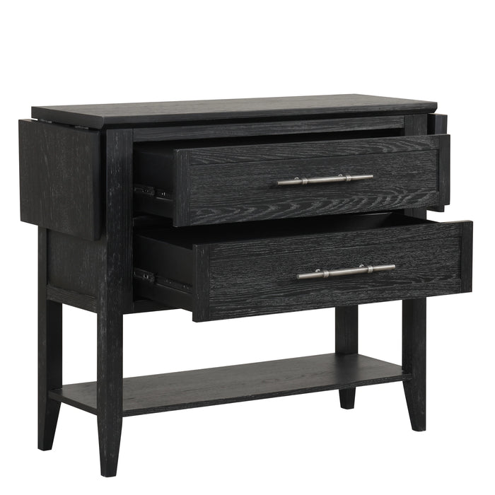 Sable Crest Drop Leaf Server-Black