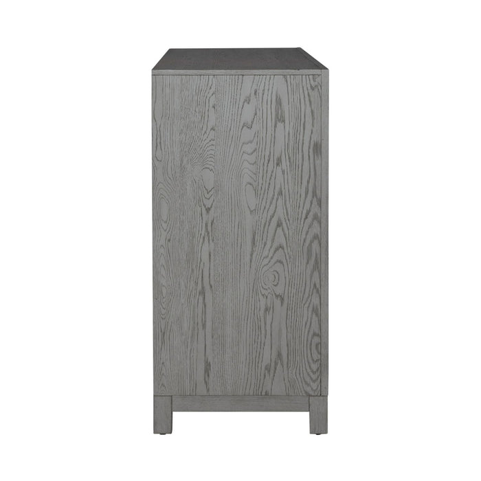 Liberty Furniture Palmetto Heights Accent Buffet in Shell White & Driftwood EST SHIP TIME APPX 4 WEEKS