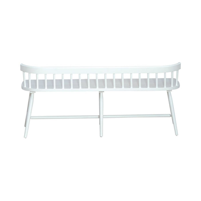 Liberty Furniture Palmetto Heights Low Back Spindle Bench in Two-Tone