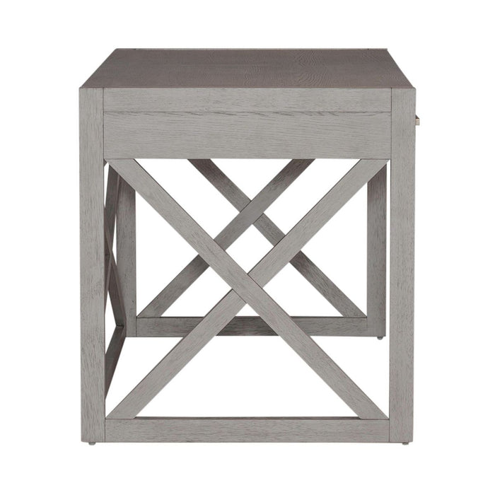 Liberty Furniture Palmetto Heights Writing Desk in Shell White/ Driftwood