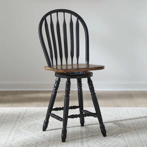Carolina Crossing Windsor Swivel Counter Chair - Black image