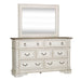Abbey Park Panel Bed, Dresser & Mirror, Chest image