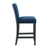 Celeste 5Pc 42" Marble Finish Counter Table & 4 Chairs-Blue