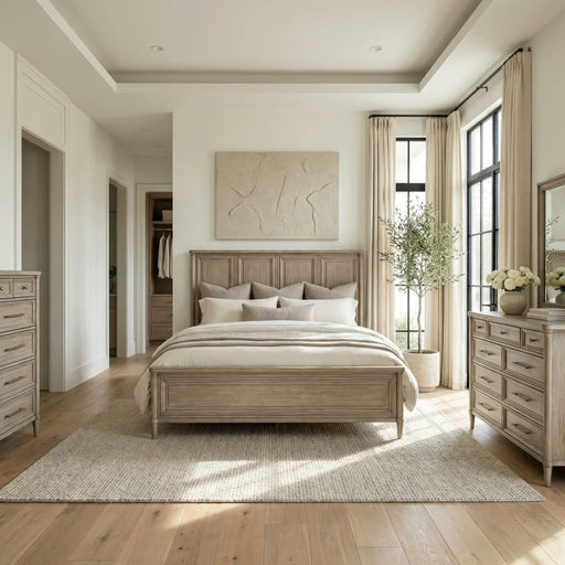 Rochelle Park Panel Bed, Dresser & Mirror, Chest image