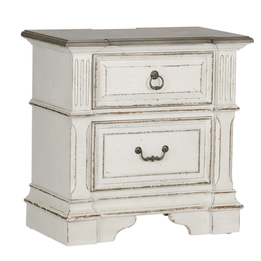 Abbey Park Drawer Nightstand in Antique White image