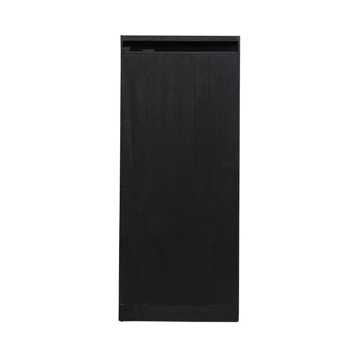 Meritage 2pc Bunching Bookcase in Aged Charcoal w/ Rub Thru/Caramel