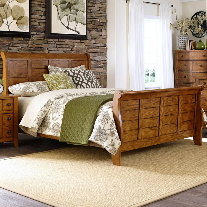 Grandpas Cabin Queen Sleigh Bed image