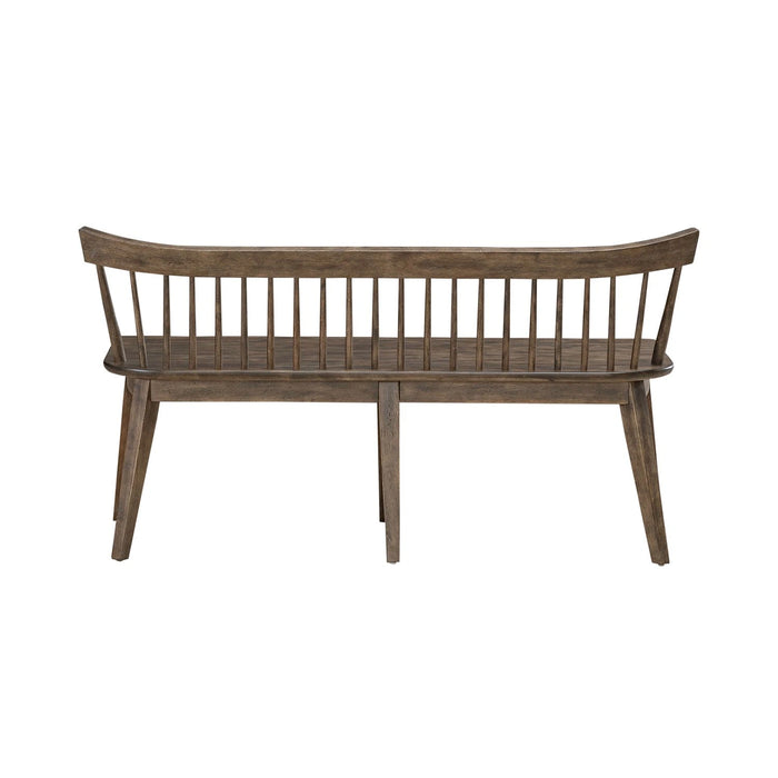 Midland Falls Spindle Back Bench in Rustic Brown image