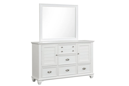 Jamestown Landscape Mirror- White