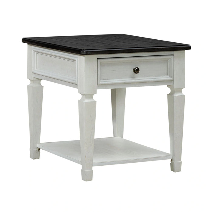 Allyson Park Drawer End Table in Wirebrushed White image