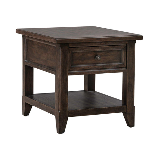 Paradise Valley Rectangular End Table in Saddle Brown image
