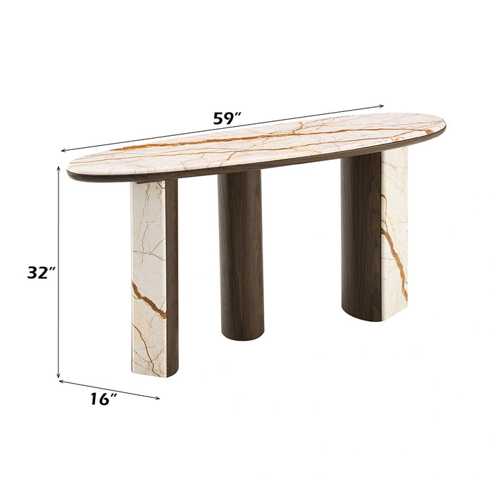 Console Table W/Marble Top