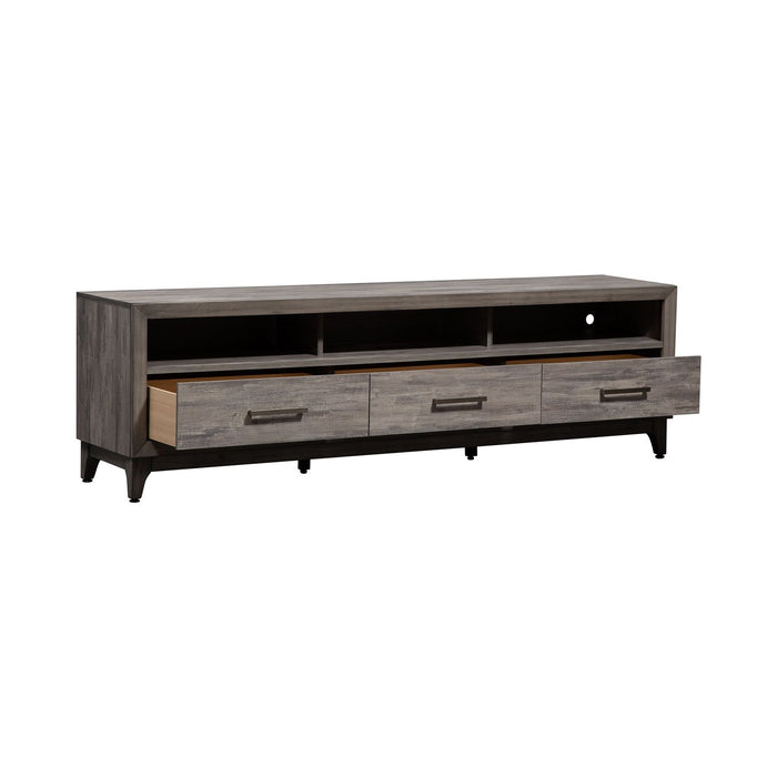 Mercury 76 Inch TV Console in Driftwood Gray