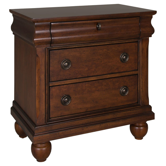 Rustic Traditions King Sleigh Bed, Dresser & Mirror, Night Stand
