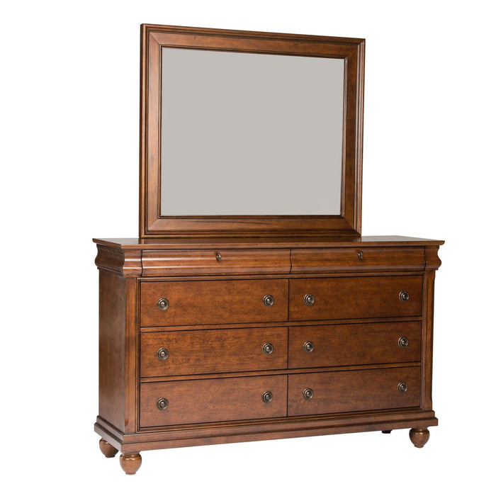 Rustic Traditions Queen Sleigh Bed, Dresser & Mirror, Night Stand
