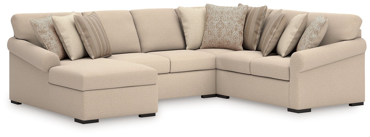 LadyMae Sectional with Chaise - KC Furniture Outlet (Bakersfield,CA)