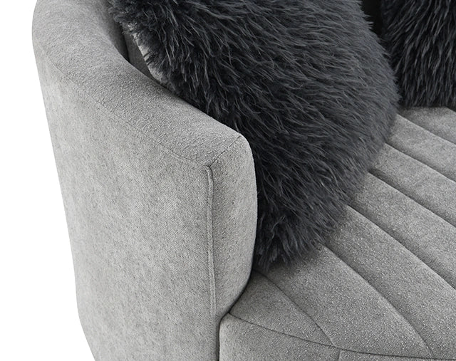 Hoople Channel Tufted Swivel Chair