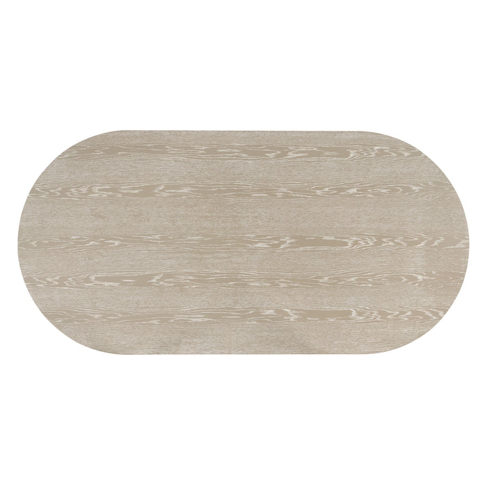 Gwendolyn Oval Dining Table Base-Cerused Taupe