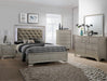 Crown Mark Lyssa 2 Drawer Nightstand in Embossed Crocodile Pattern image