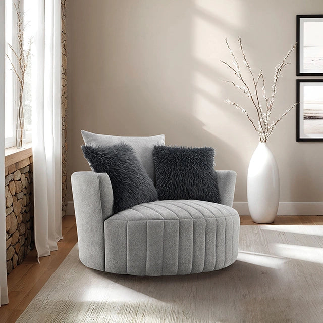 Hoople Channel Tufted Swivel Chair