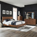 Century Modern King California Platform Bed, Dresser & Mirror, Chest image