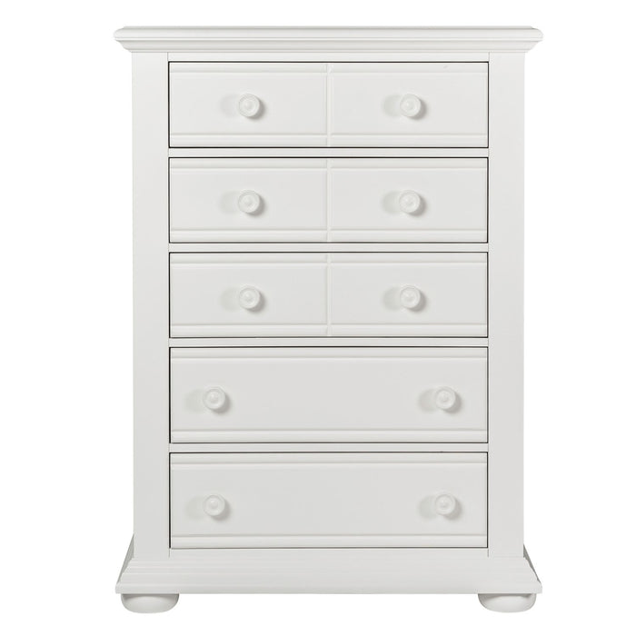 Summer House I King Panel Bed, Dresser & Mirror, Chest