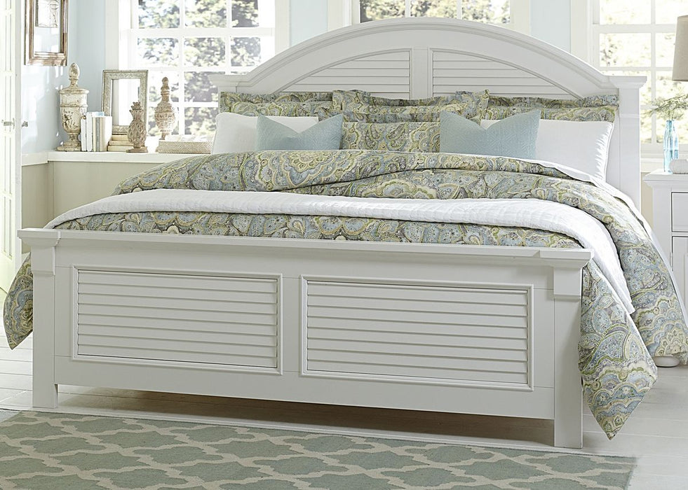 Liberty Furniture Summer House King Panel Headboard in Oyster White