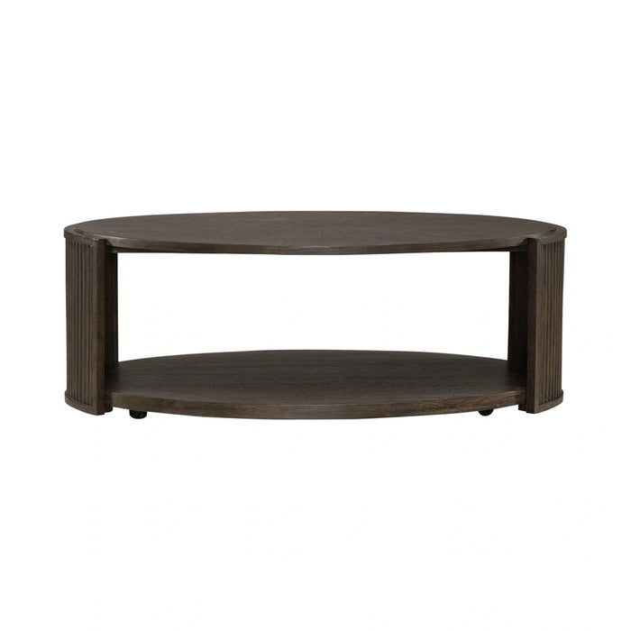 City View Oval Cocktail Table in Coffee Bean image