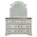 Magnolia Manor King California Upholstered Sleigh Bed, Dresser & Mirror, Chest, Night Stand image