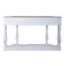 Magnolia Manor 56 Inch Hall Console Table in Antique White Base w/ Weathered Bark Tops image