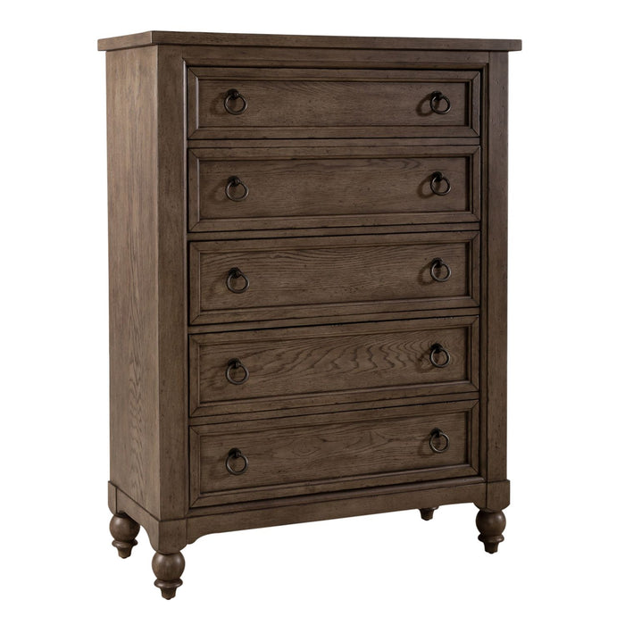 Americana Farmhouse King Shelter Bed, Dresser & Mirror, Chest, Night Stand