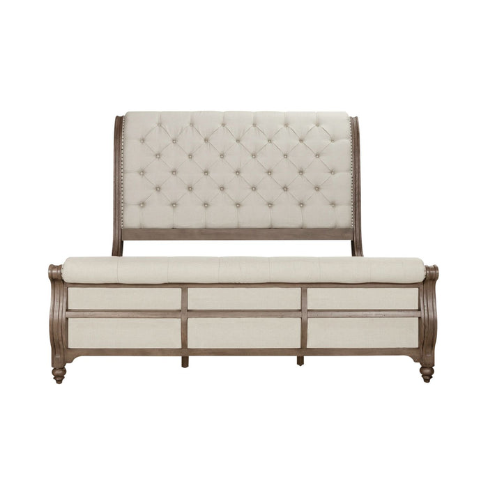 Americana Farmhouse Queen Sleigh Bed