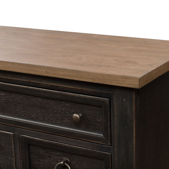 Americana Farmhouse 9 Drawer Dresser in Black