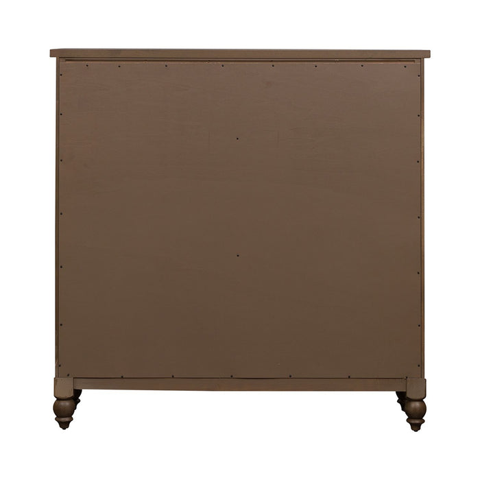 Americana Farmhouse 12 Drawer Chesser in Dusty Taupe and Black