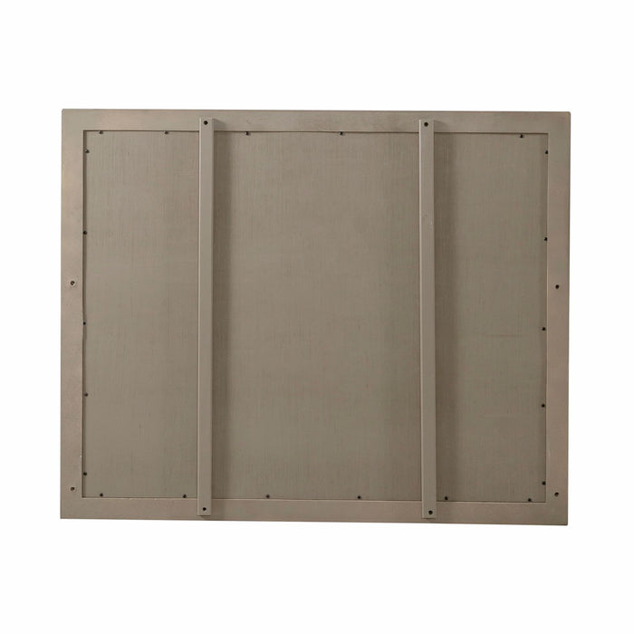 Americana Farmhouse Landscape Mirror in Dusty Taupe and Black