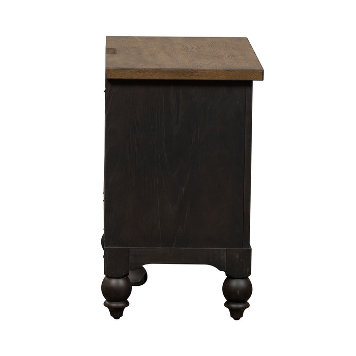 Americana Farmhouse 2 Drawer Nightstand in Black