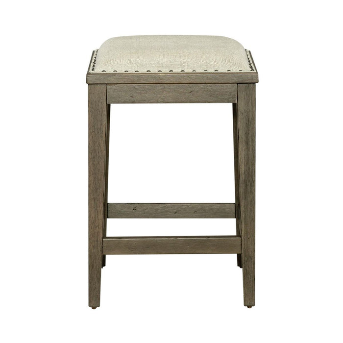 Liberty Furniture Americana Farmhouse Upholstered Console Stool in Dusty Taupe image