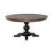 Liberty Furniture Americana Farmhouse Single Pedestal Table in Dusty Taupe & Black image