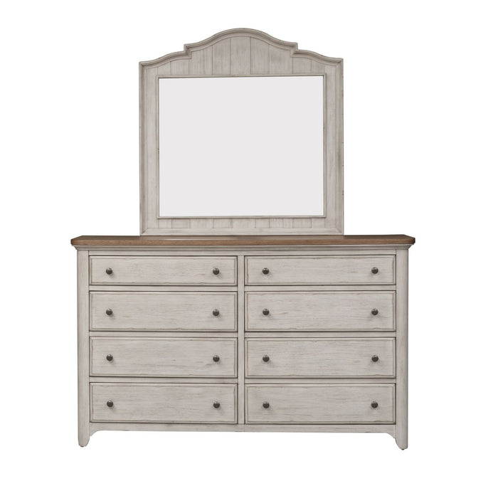 Farmhouse Reimagined Queen Poster Bed, Dresser & Mirror, Night Stand