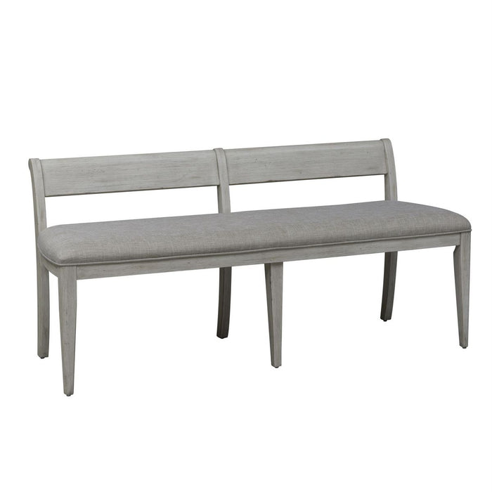 Liberty Furniture Farmhouse Reimagined Upholstered Bench (RTA) in Antique White