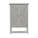 River Place Bar Cabinet in Riverstone White & Tobacco EST SHIP TIME APPX 4 WEEKS image